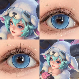 安琪拉糖果风暴cos美瞳王者荣耀蓝海秘境深空物语蓝日抛漫展佳AH