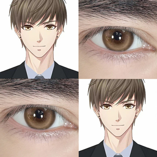 白起cos美瞳半年抛恋与制作人cosplay棕色混血彩色隐形眼镜8ST