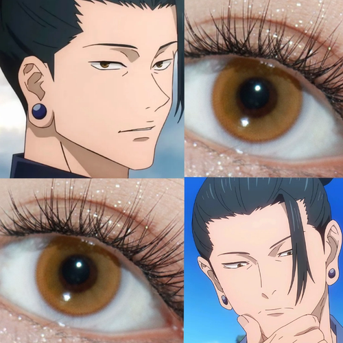 夏油杰cos美瞳半年抛咒术回战cosplay漫展彩色隐形眼镜doya缩瞳ah