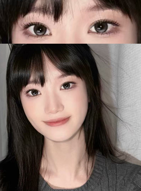 lemomode美瞳心动时刻黑色半年抛大直径隐形眼镜自然美旗舰店cst