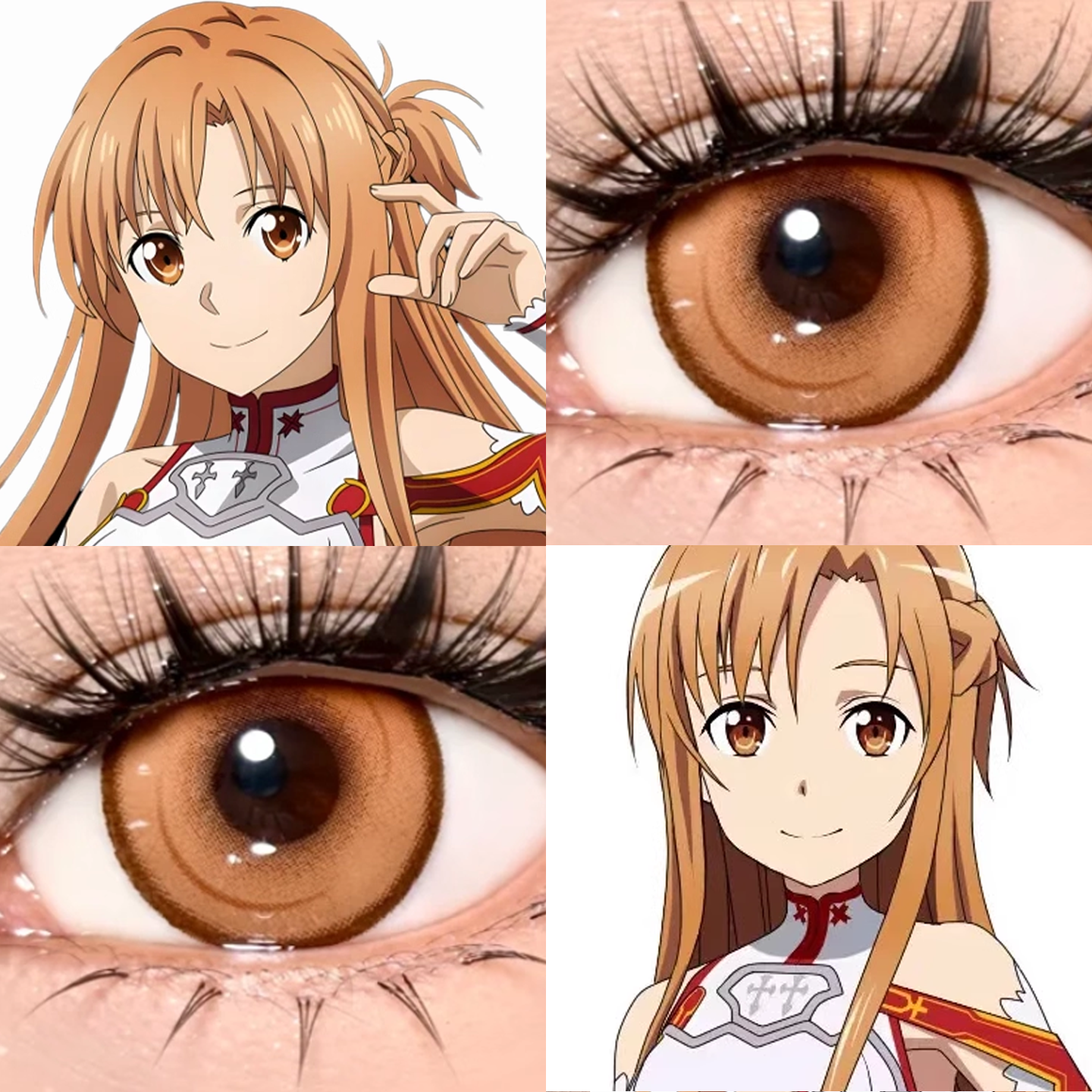 亚丝娜美瞳cos日半年抛刀剑神域跃动心跳橘棕次元梦境棕正品栋bs