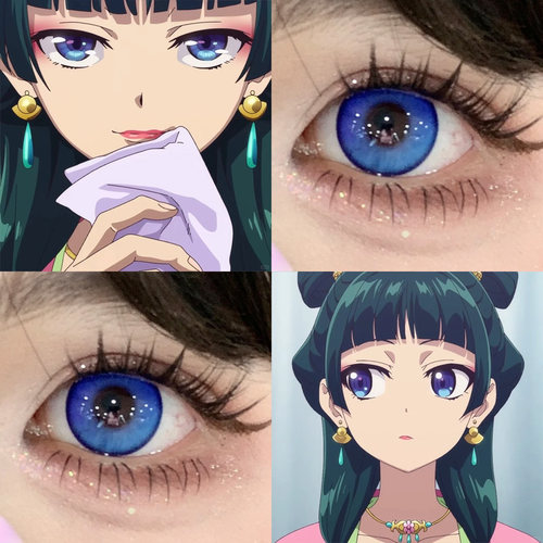 药屋猫猫COS美瞳药屋少女的呢喃水水冰月游仙紫蓝显色莫弈婷gz