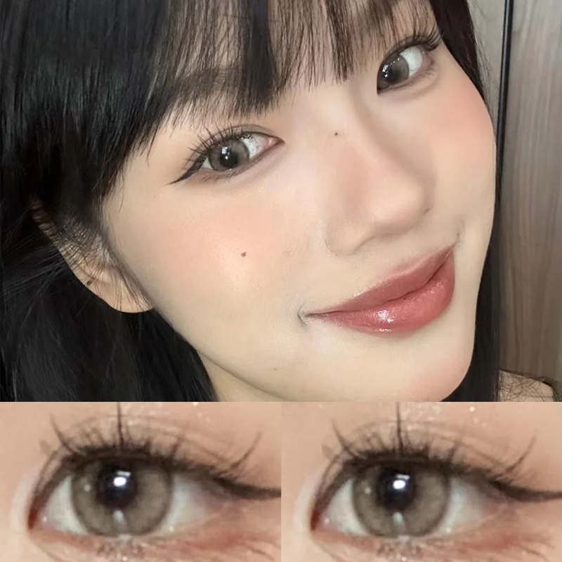 Dawn hazel 淡褐色美瞳半年抛大直径彩色混血感棕色隐形眼镜女3TB