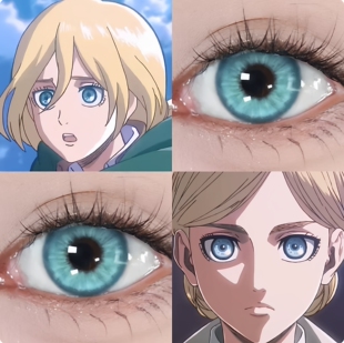女王希斯特利亚美瞳cos进击的巨人半年抛蓝色深瞳显色隐形眼镜6tb
