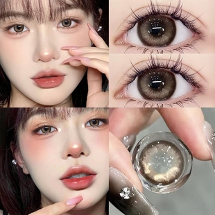 toppop日抛美瞳甜栗棕来古冰川10片小大直径隐形眼镜同款6st