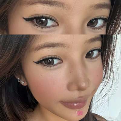 bearrylook有点甜美瞳半年抛小曼谷大小直径自然棕色带度数女3tb