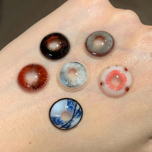 NinaMond日抛重瞳子红金蓝白红瞳血泪伯爵血痕cos万圣节美瞳婷AH