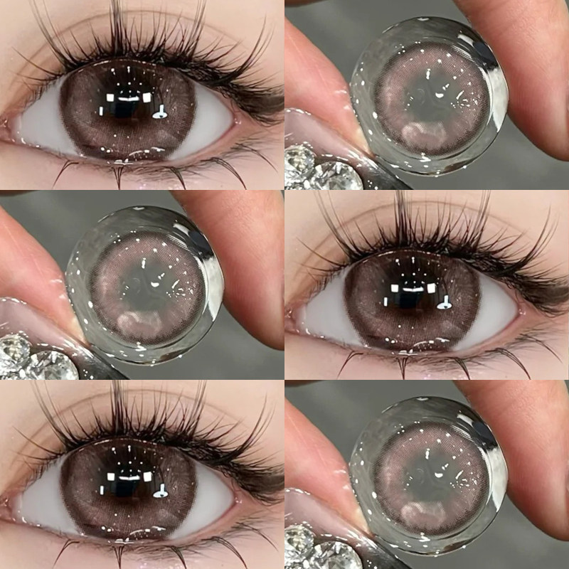 糖果星河美瞳半年抛粉色纯欲大直径年抛甜妹彩色近视隐形眼镜DST