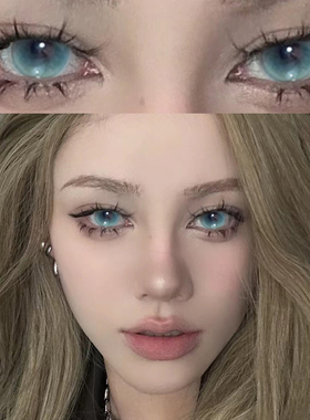 爱丽丝游美瞳半年抛大直径绿色混血款隐形眼镜一年抛正品官网5ST