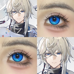 圣约送葬人cos美瞳日抛明日方舟霜龙寂星出道日蓝奶油圣代蓝贺ah