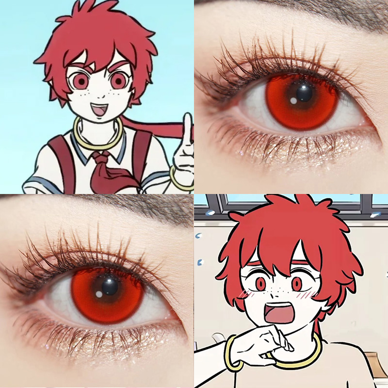 非人哉红孩儿COS美瞳次元梦境红游仙东方赤霞嗜欲魔女显色日抛AH