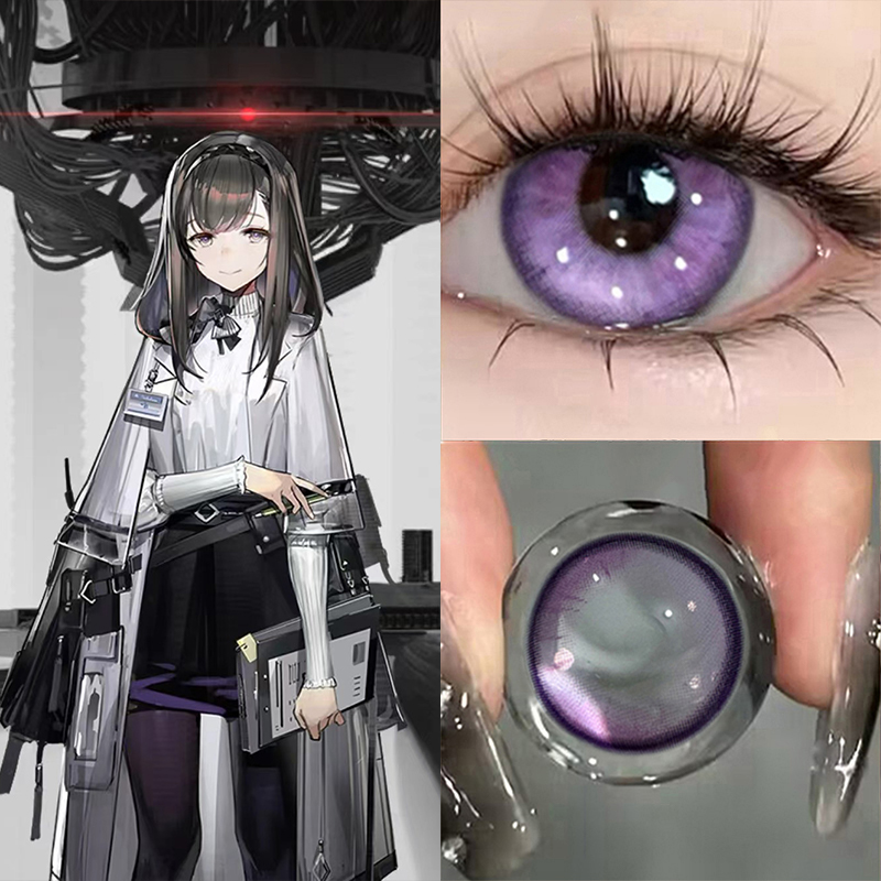 明日方舟普瑞赛斯COS美瞳半年抛混血大直径紫色漫展隐形眼镜8tb