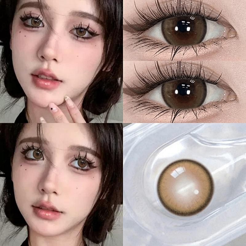 月神降临小雨黑美瞳半年抛大小直径彩色水润隐形眼镜旗舰正品7ST图片