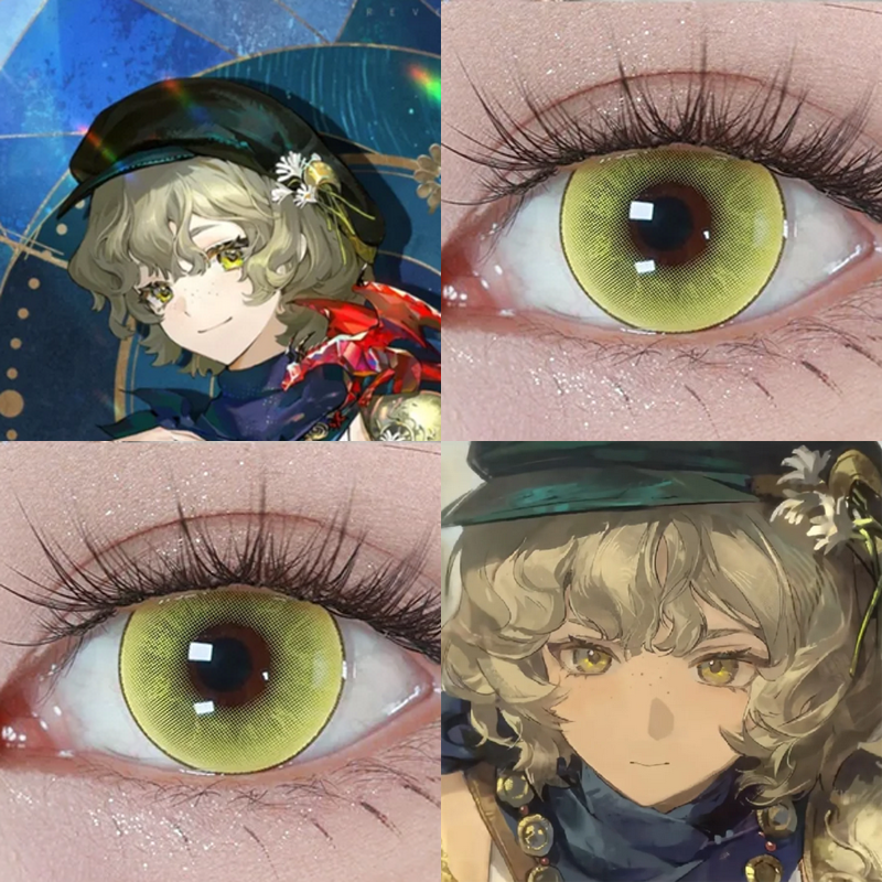 灰调蓝COS美瞳日抛