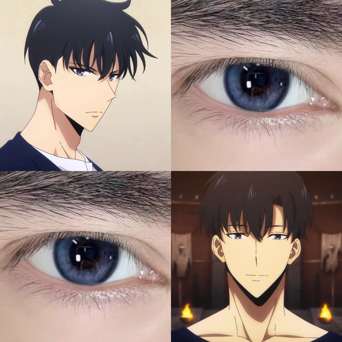 我独自升级暗影君王程肖宇cos美瞳蓝色半年抛大直径隐形眼镜CST