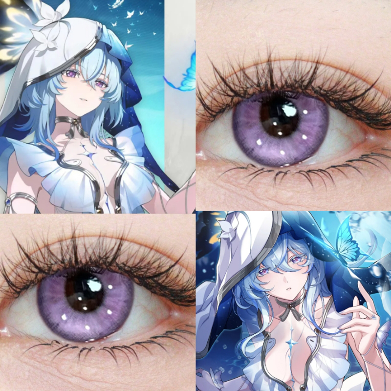 鸣潮守岸人美瞳cos半年抛大直径紫色女显色隐形眼镜漫展三明治3tb