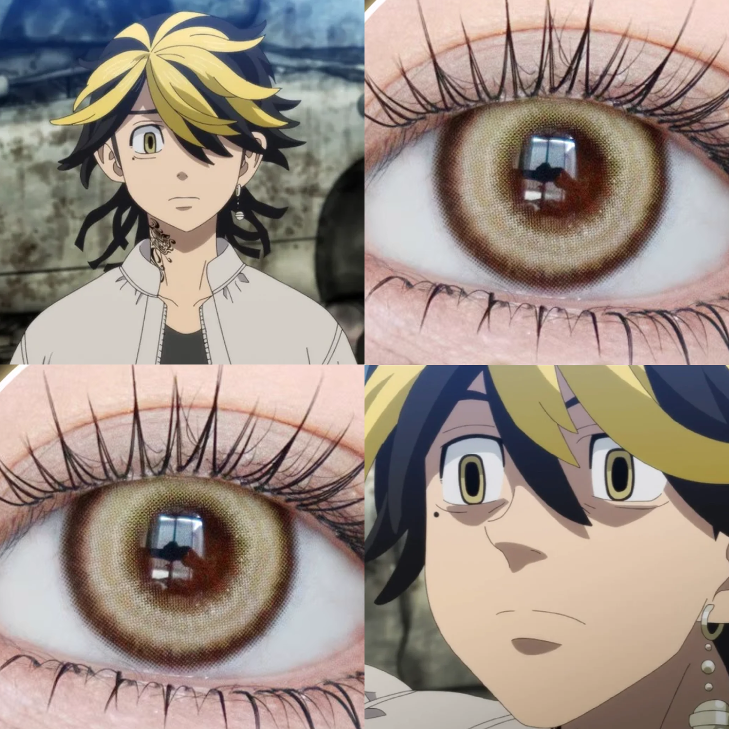 羽宫一虎cos美瞳日年抛东京复仇者浮光契约电系黄绿香蕉正品舒bs