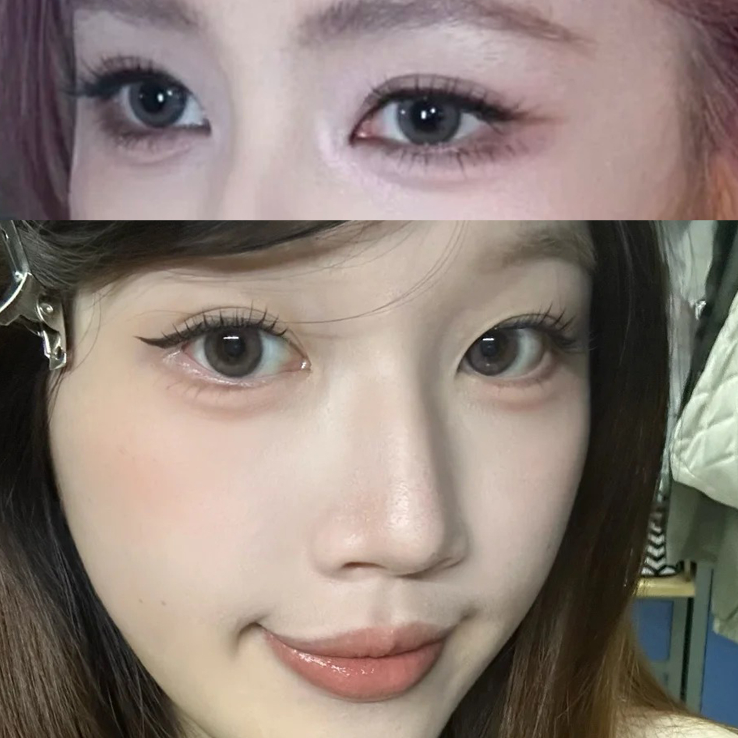 fomomy混合灰美瞳日抛混血大小直径灰色明星同款次抛隐形眼镜8tb