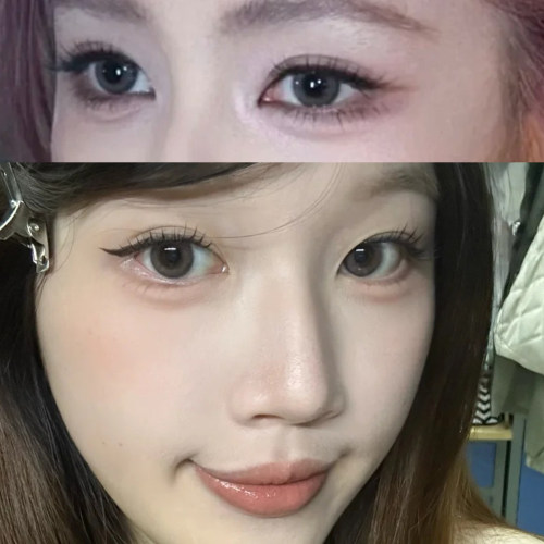 自然美混合灰美瞳日抛混血大小直径灰色明星同款次抛隐形眼镜9st