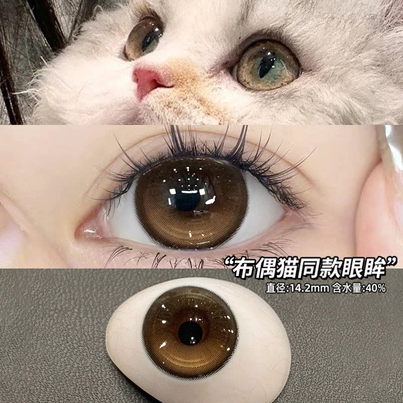 暮光引力美瞳棕色自然半年抛大小直径三明治工艺彩色隐形眼镜DST图片