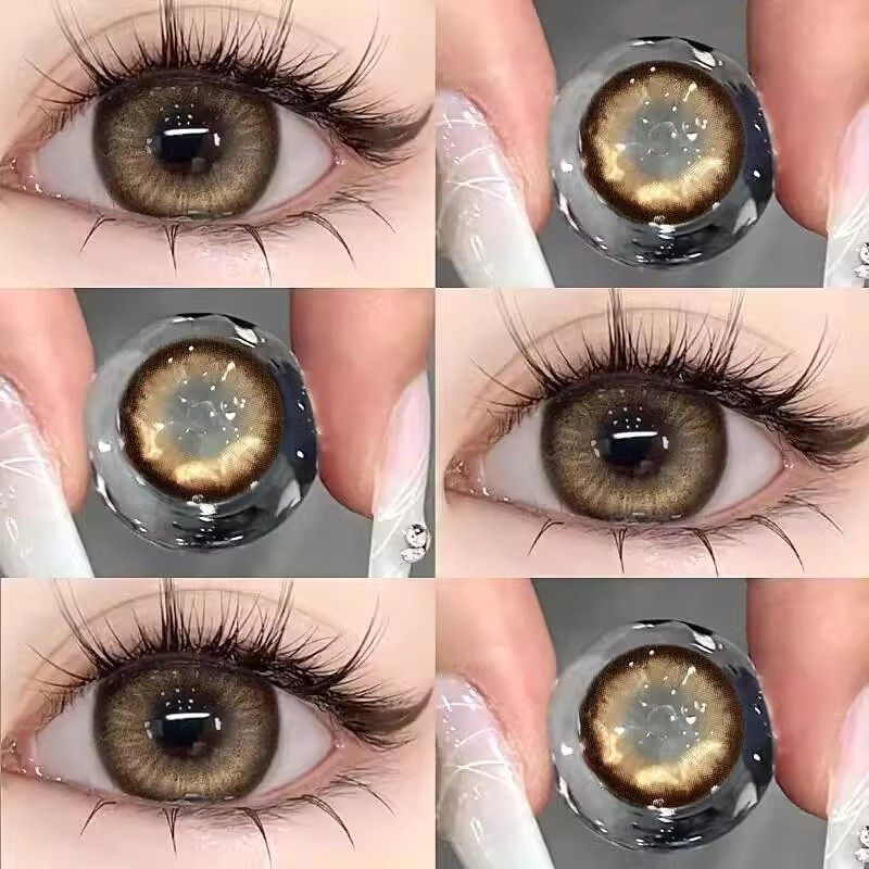 huohuocon柏拉图金泪美瞳琥珀色大小直径半年抛官方正品6st