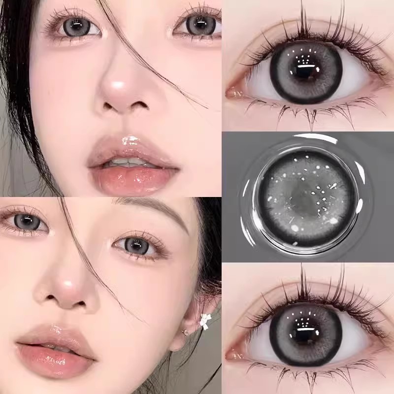 落雨大】美瞳eyesnog大小直径半年抛两片彩色隐形眼镜6tb