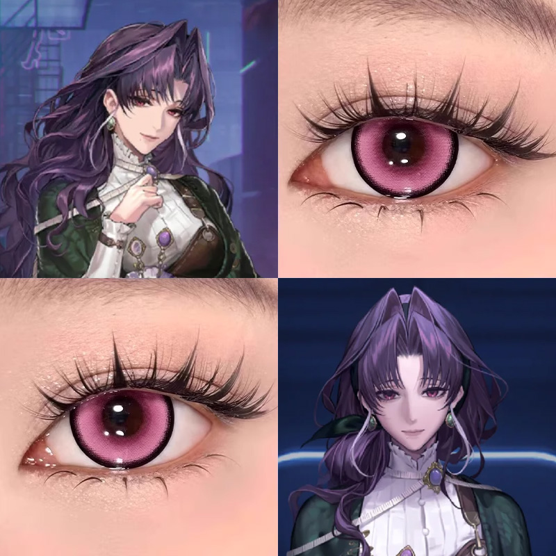 无期迷途加洛法诺cos美瞳超能粉酸Q桃桃千本樱草莓粉色星云显色AH