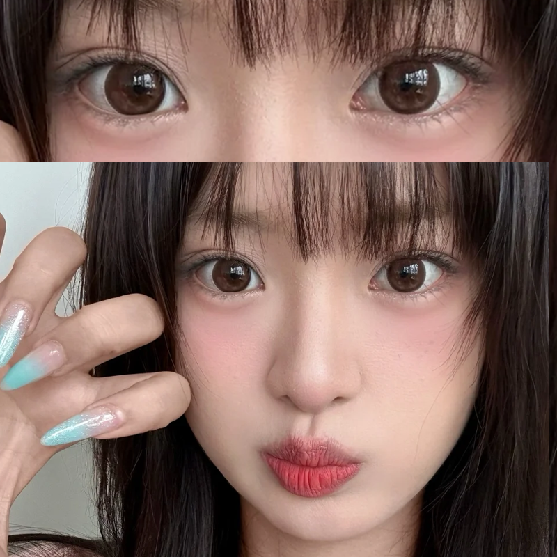 moddy冷泡乌龙茶美瞳半年抛棕色大小直径年抛带度数隐形眼镜8tb