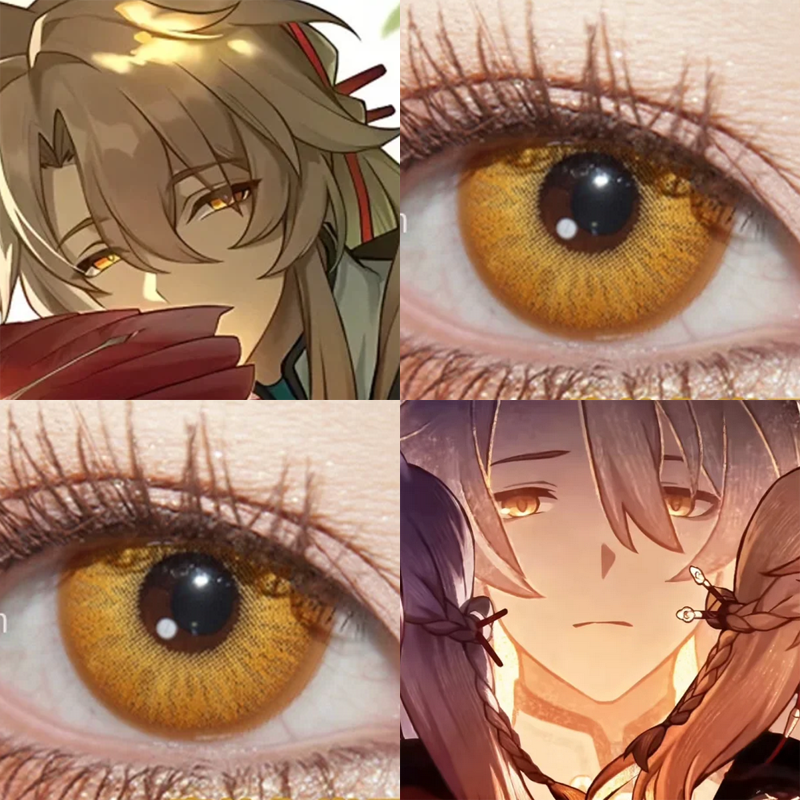 椒丘cos美瞳崩坏星穹铁道金色大直径半年抛隐形眼镜正品漫展佳AH