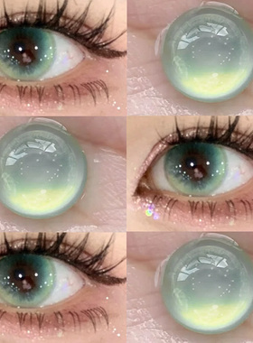 正品绿色美瞳cos混血款半年抛小大直径隐形眼镜年抛官方旗舰店FST