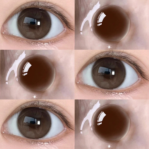 ponme美瞳嘿乖乖棕色日抛10片装大小直径带度数彩色隐形眼镜6tb