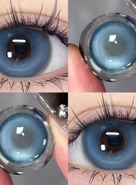 海岛气泡美瞳半年抛大小直径混血蓝色隐形眼镜Cosplay漫展年抛5ST