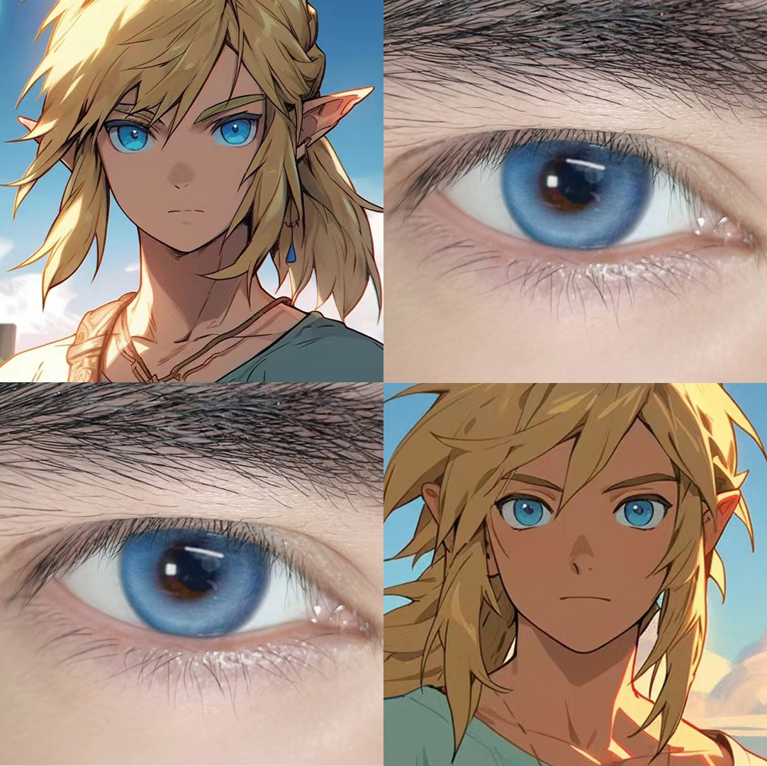 塞尔达传说半年抛林克美瞳美瞳cos大直径混血显色隐形眼镜年抛cst