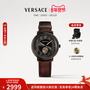 【3期免息】VERSACE范思哲商务皮带瑞士时尚手表男送男朋友礼物