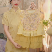 金枝玉叶 国风裤 SC413女童夏季 现货 新中式 碎花2025新款 子套装