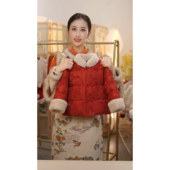 国风加绒加厚外套拜年服 新中式 平安喜乐 SC701女童冬季