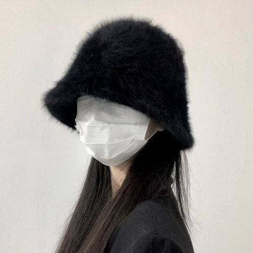 秋冬水桶帽渔夫帽女保暖日系