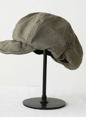 显脸设计师报童大头文艺帽子贝雷帽复古画家八角帽日系云朵帽潮