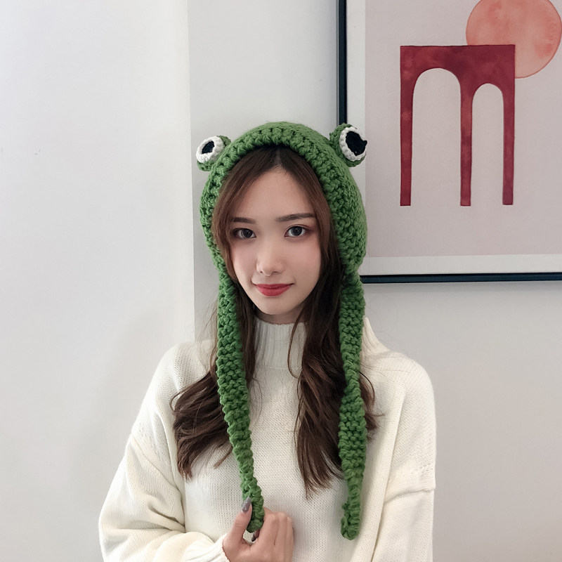 可爱针织女韩版冬季帽子潮毛线帽