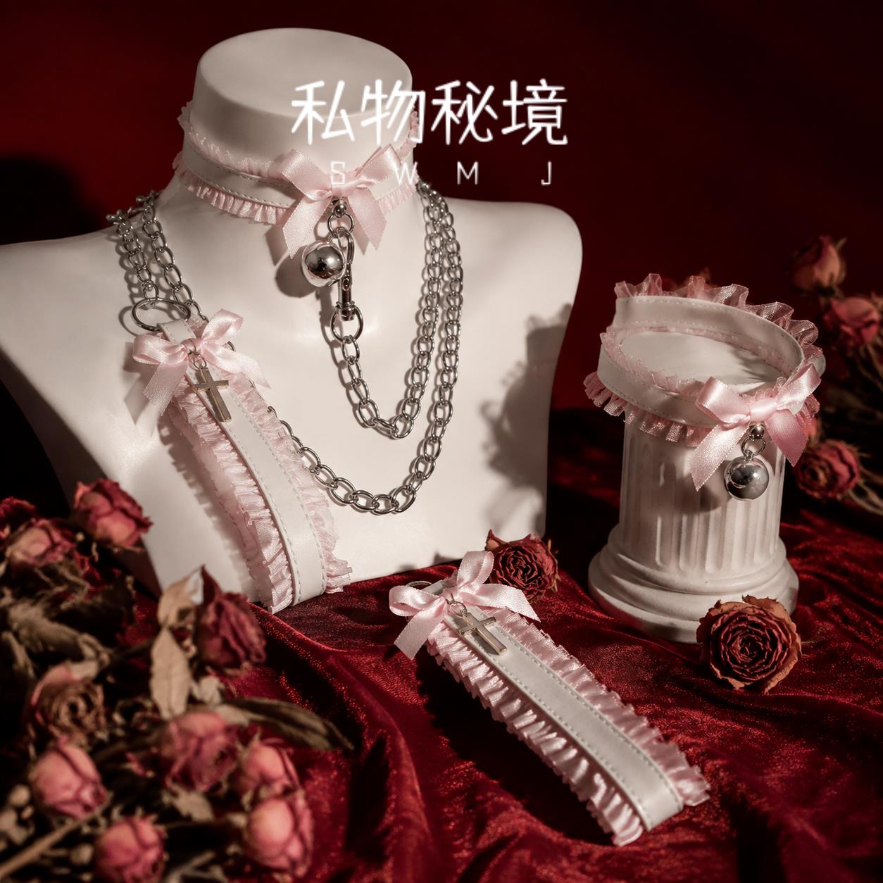 花边蕾丝蝴蝶结铃铛choke