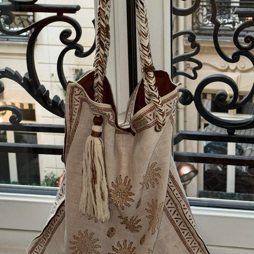 亚麻民族风单肩斜挎包