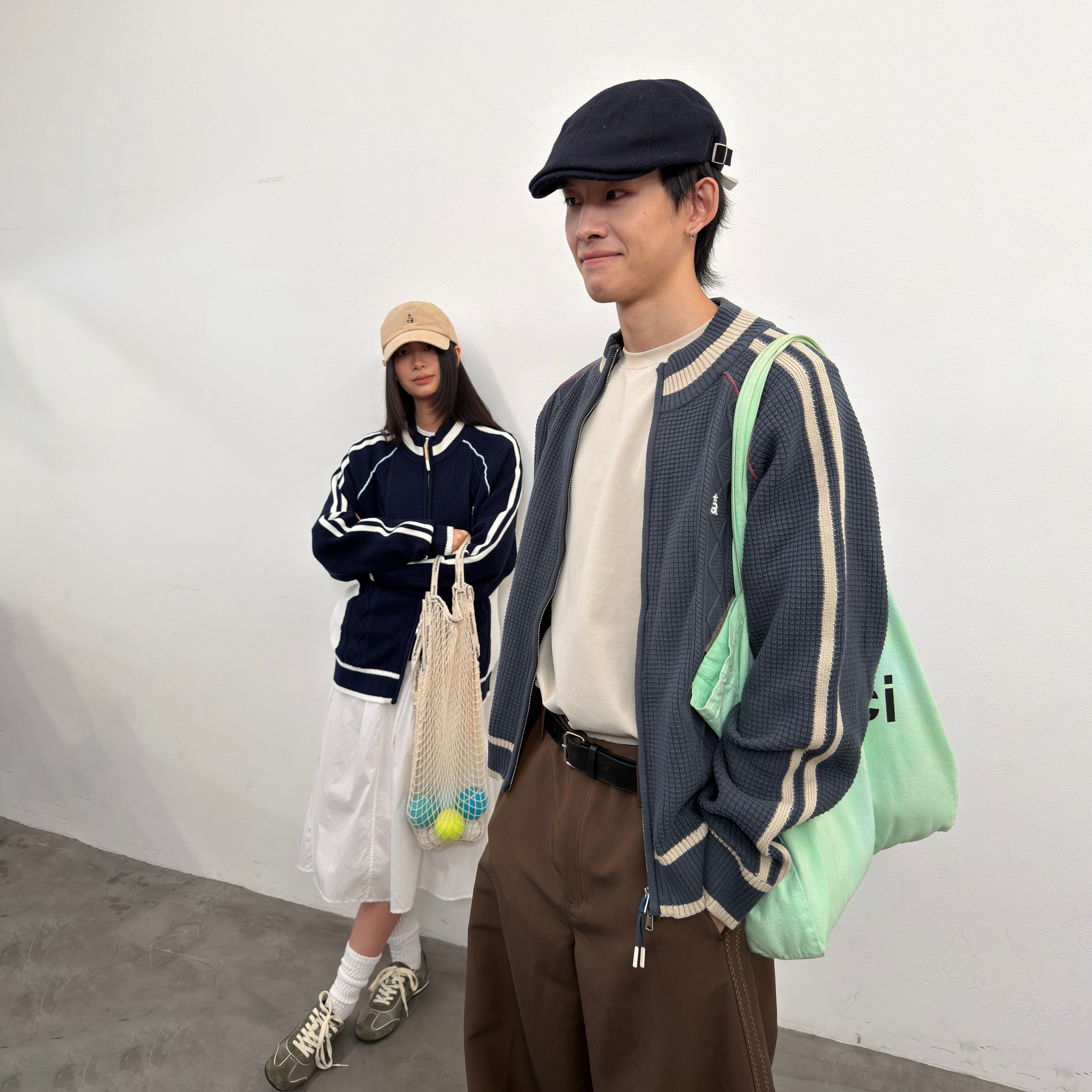 roaringwild拼接复古针织毛衣