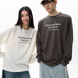 咆哮野兽 字母印花男士 打底衫 roaringwild 长袖 arch 情侣款 T恤