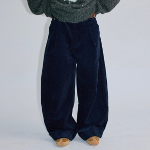 灯芯绒休闲长裤 arch 藏蓝色廓形弯刀裤 男 咆哮野兽 roaringwild