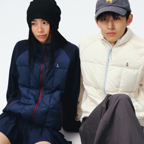roaringwild抓绒拼接袖羽绒服