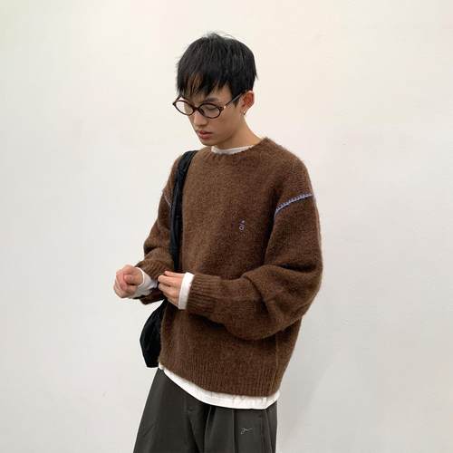 咆哮野兽粗针羊毛毛衣