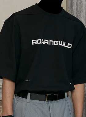 Roaringwild/咆哮野兽主线 白色/黑色重磅徽标短袖T恤