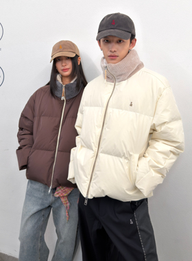 roaringwild a arch咆哮野兽灯芯绒领宽松情侣外套保暖面包羽绒服