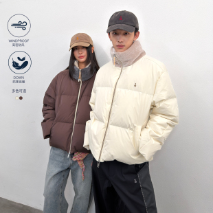 roaringwild arch咆哮野兽灯芯绒领宽松情侣外套保暖面包羽绒服