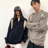 arch 咆哮野兽 roaringwild 撞色拼接保暖针织衫 情侣毛衣外套男